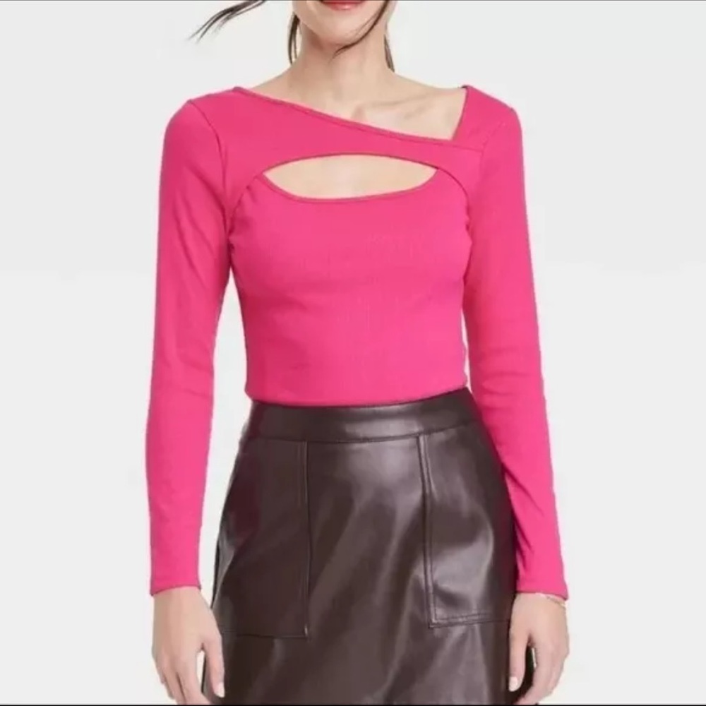 A New Day Pink Long Sleeve Top